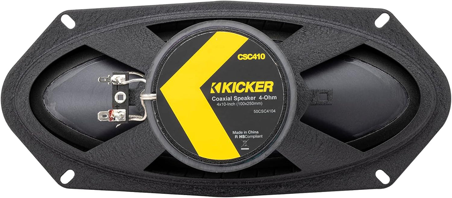 Kicker 50CSC4104 225 Watt 4"x10" 2 - Way Car Audio Speakers 4 - Ohm - electronicsexpo.com - Car Speakers