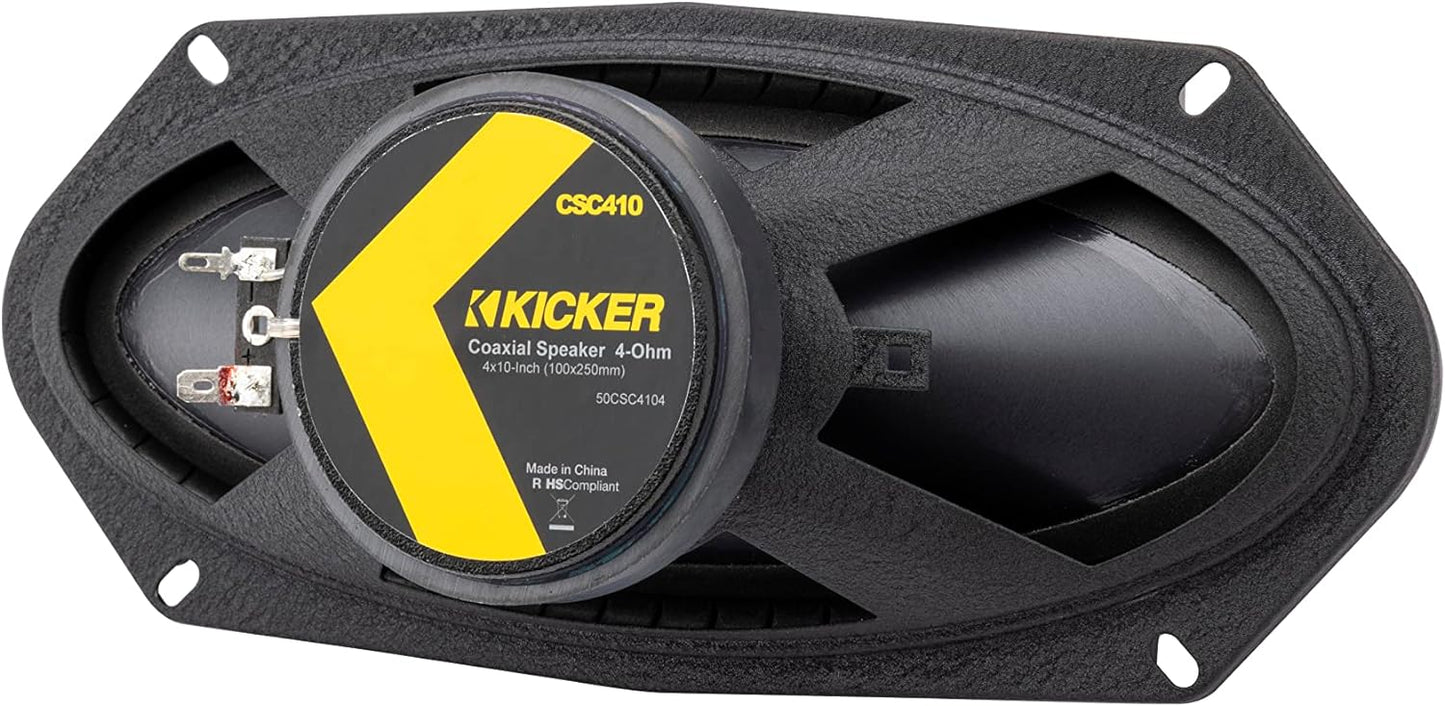 Kicker 50CSC4104 225 Watt 4"x10" 2 - Way Car Audio Speakers 4 - Ohm - electronicsexpo.com - Car Speakers