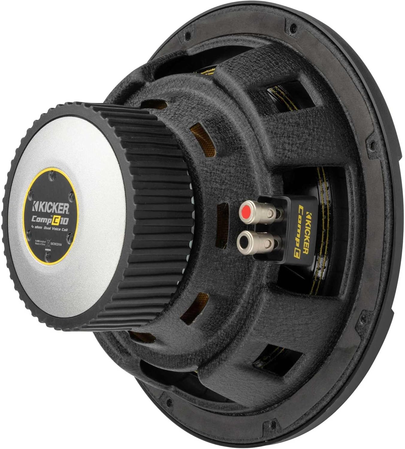 Kicker 50CWCD104 CompC 10" Subwoofer with Dual 4 - Ohm Voice Coils - electronicsexpo.com - Car Subwoofers