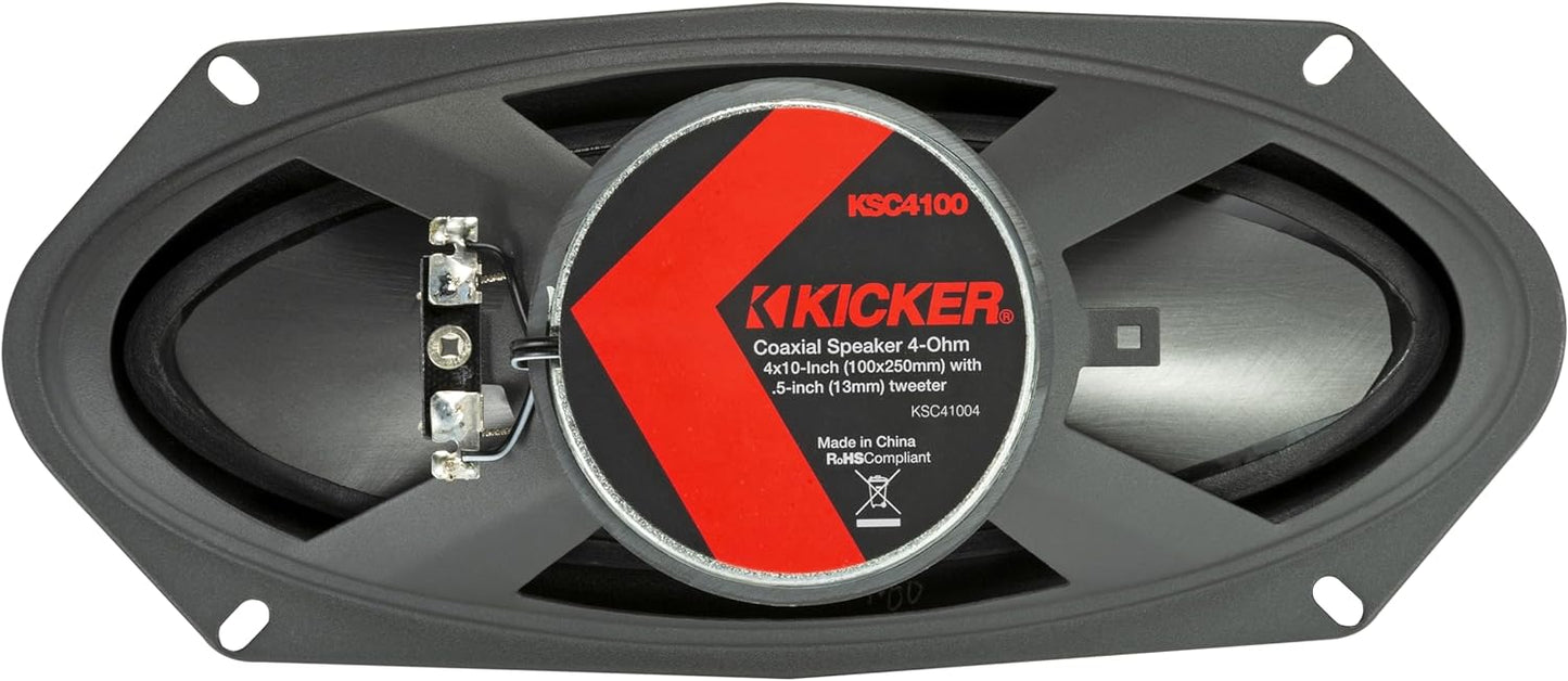 Kicker 51KSC41004 4x10" KS Series Coaxial Speakers (Pair) - electronicsexpo.com - Car Speakers