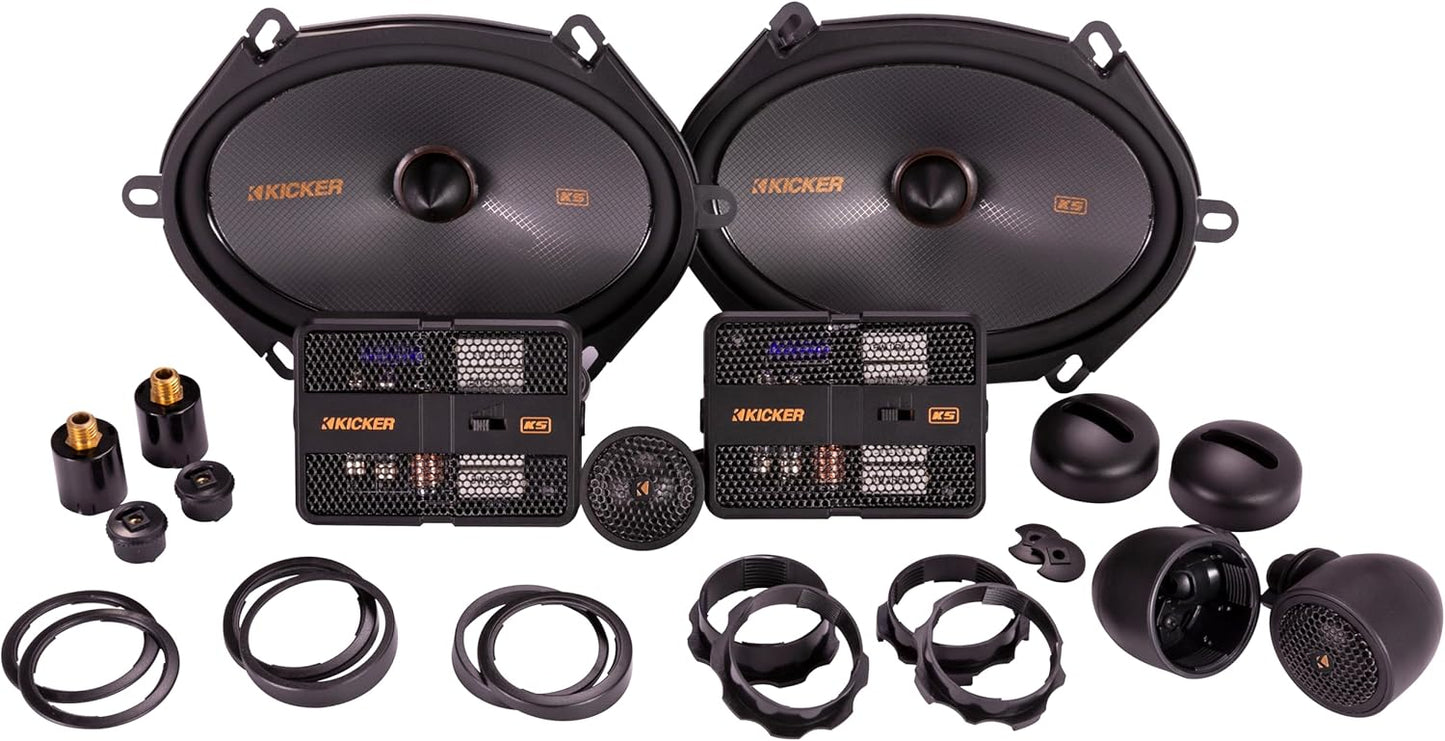 Kicker 51KSS6804 KS Series 6"x8" 2 - Way Component Speaker System - electronicsexpo.com - Car Speakers