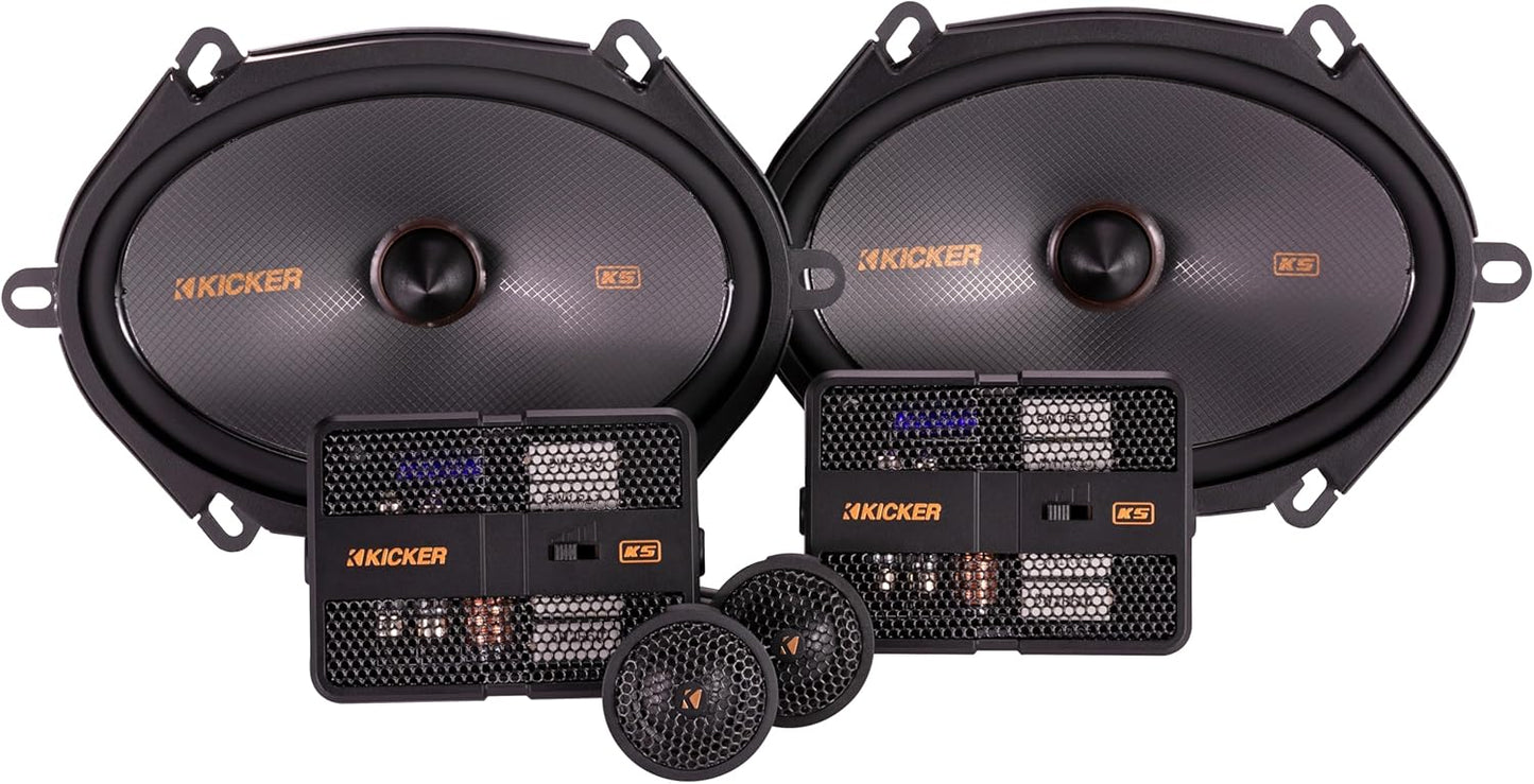 Kicker 51KSS6804 KS Series 6"x8" 2 - Way Component Speaker System - electronicsexpo.com - Car Speakers