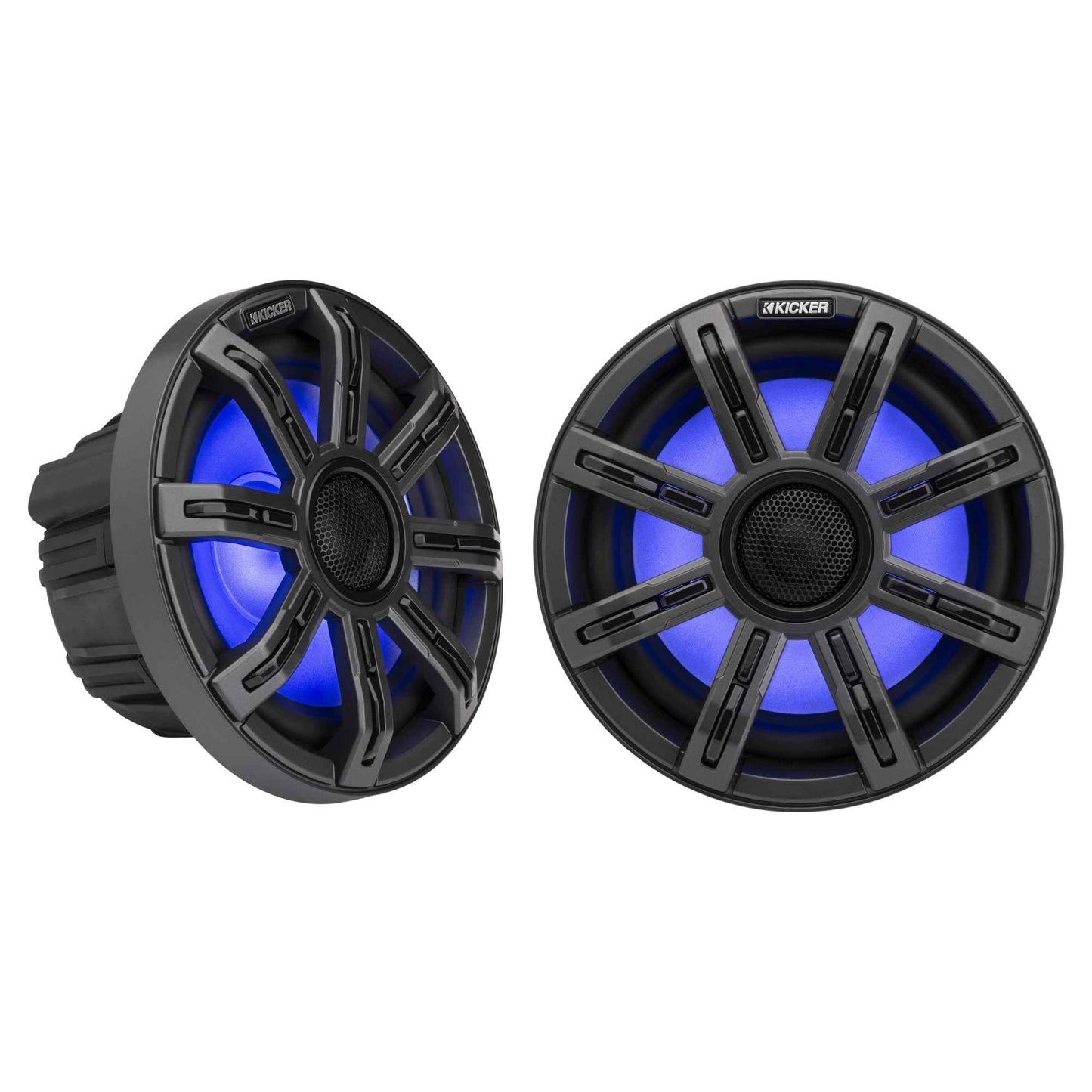 Kicker 51MSC84 - MSC 8" Premium Marine 4 - Ohm LED Coaxial System (Pair) - electronicsexpo.com - Marine Speakers