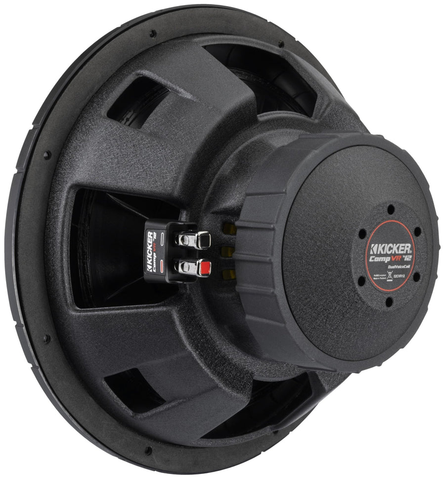 Kicker CompVR 52CVR122 CompVR 12" Subwoofer with Dual 2 - ohm Voice Coils - electronicsexpo.com - Car Subwoofers