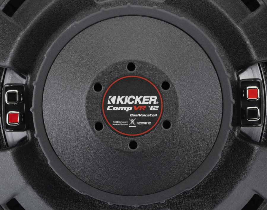 Kicker CompVR 52CVR122 CompVR 12" Subwoofer with Dual 2 - ohm Voice Coils - electronicsexpo.com - Car Subwoofers