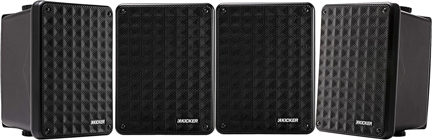 Kicker KB6 2 - Way Full Range Indoor Outdoor Speakers (4 Speaker Bundle) - electronicsexpo.com - Outdoor Speakers