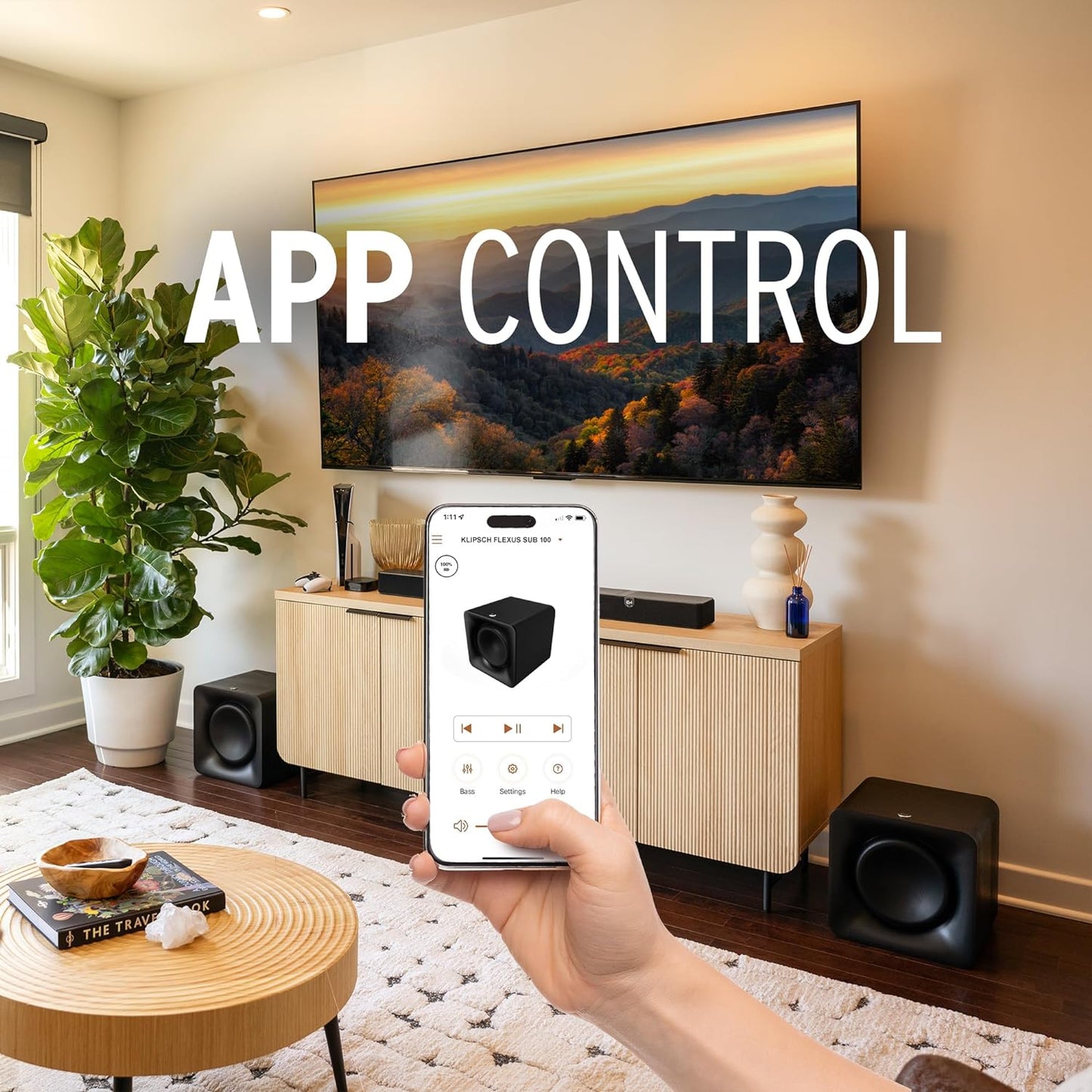 Klipsch Flexus SUB 100 10" Wireless Powered Subwoofer for Klipsch Flexus Sound Bars - electronicsexpo.com - Subwoofers