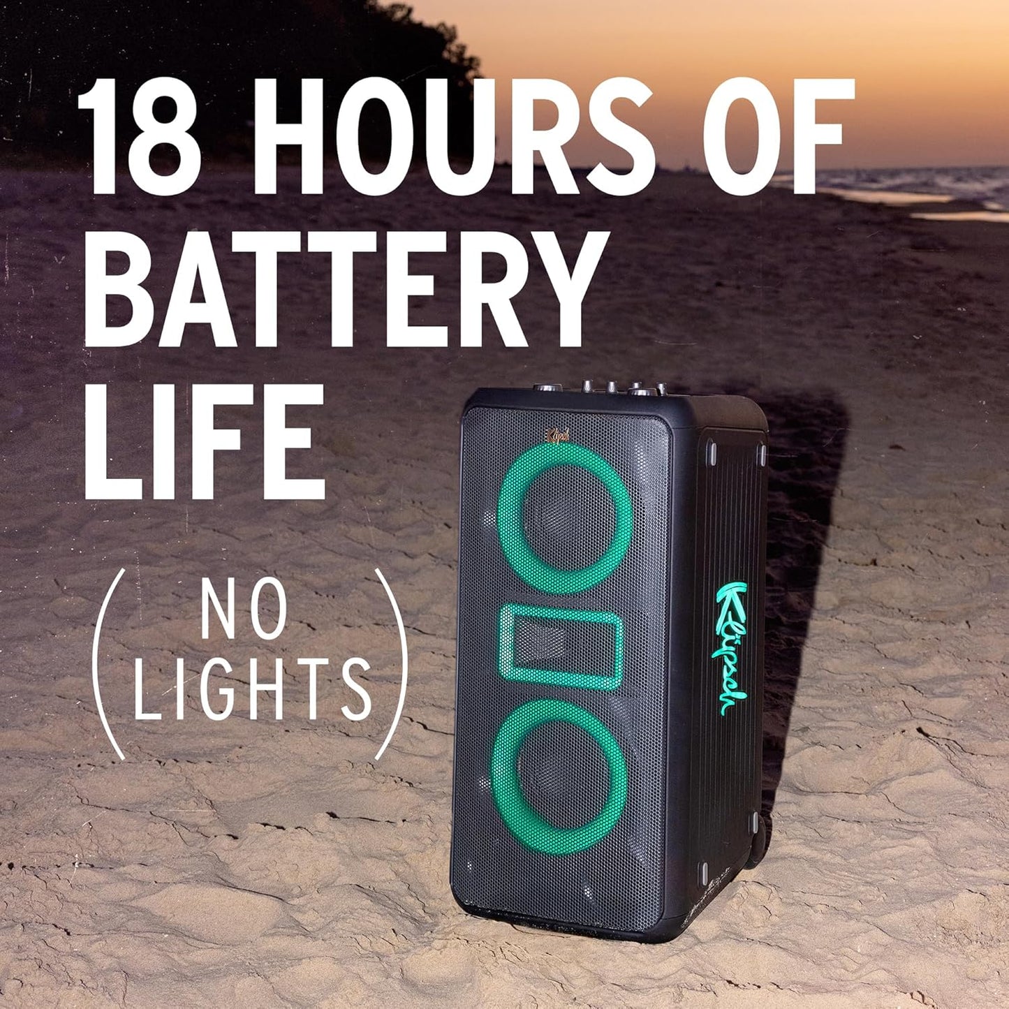 Klipsch Miami Portable Bluetooth Speaker with Lights and Wired Microphone - electronicsexpo.com - Bluetooth Speakers