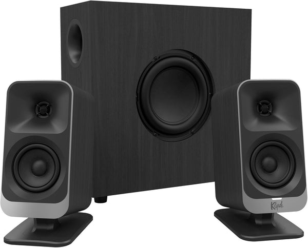 Klipsch ProMedia Lumina 2.1 Computer Gaming System with Subwoofer and RGB Lighting Effects Built - in - electronicsexpo.com - Powered Speakers