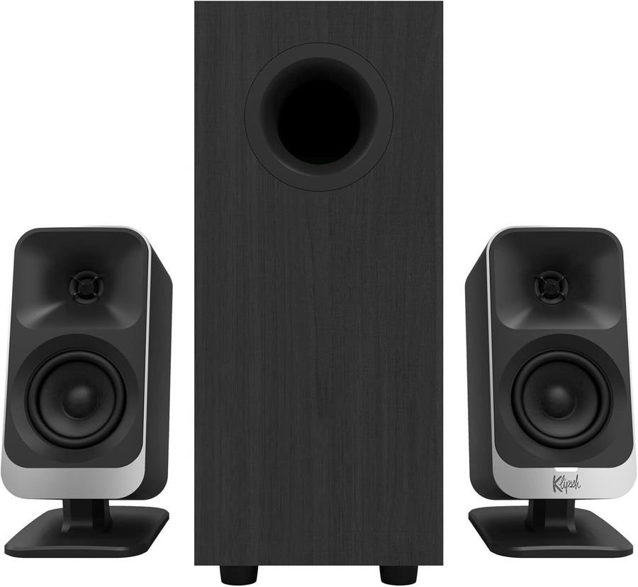 Klipsch ProMedia Lumina 2.1 Computer Gaming System with Subwoofer and RGB Lighting Effects Built - in - electronicsexpo.com - Powered Speakers