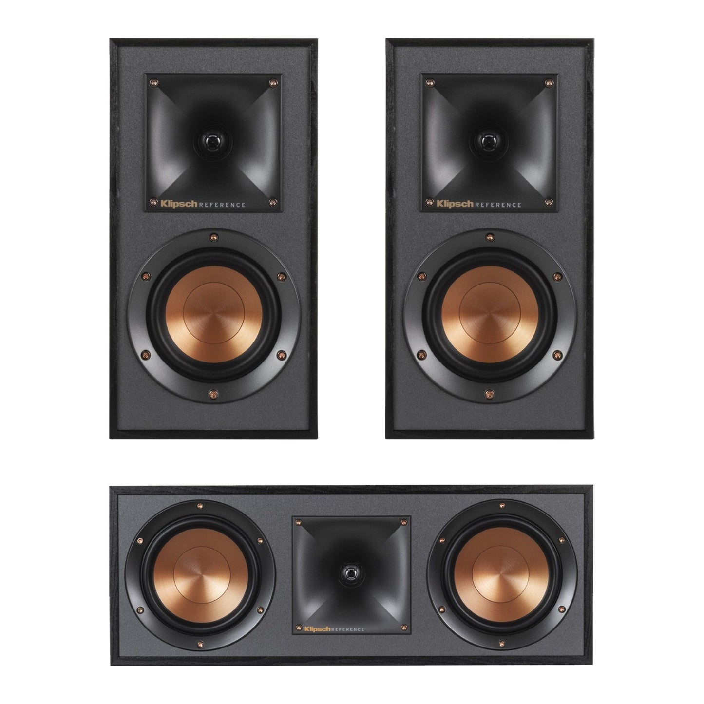 Klipsch R-41M Bookshelf Speakers (Pair) and R-52C Center Channel Home Theater Bundle - electronicsexpo.com-Home Theater Systems & Packages