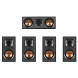Klipsch R-51M Bookshelf Speakers (2 Pairs) with R-52C Center Channel Speaker (Bundle) - electronicsexpo.com-Home Theater Systems & Packages