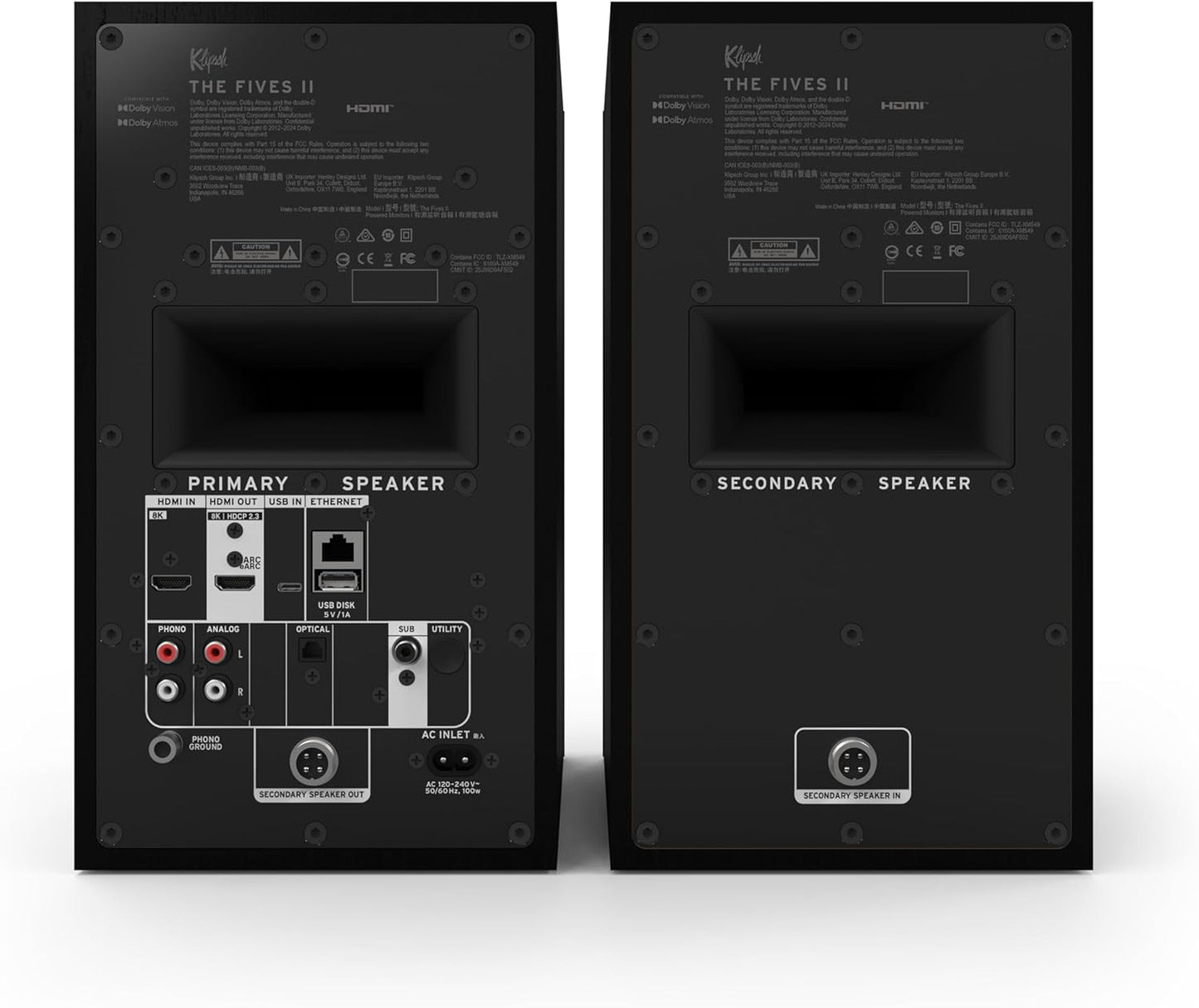 Klipsch The Fives II Powered Stereo Speakers with Wi-Fi, Bluetooth, and HDMI (Pair) - electronicsexpo.com-Powered Speakers