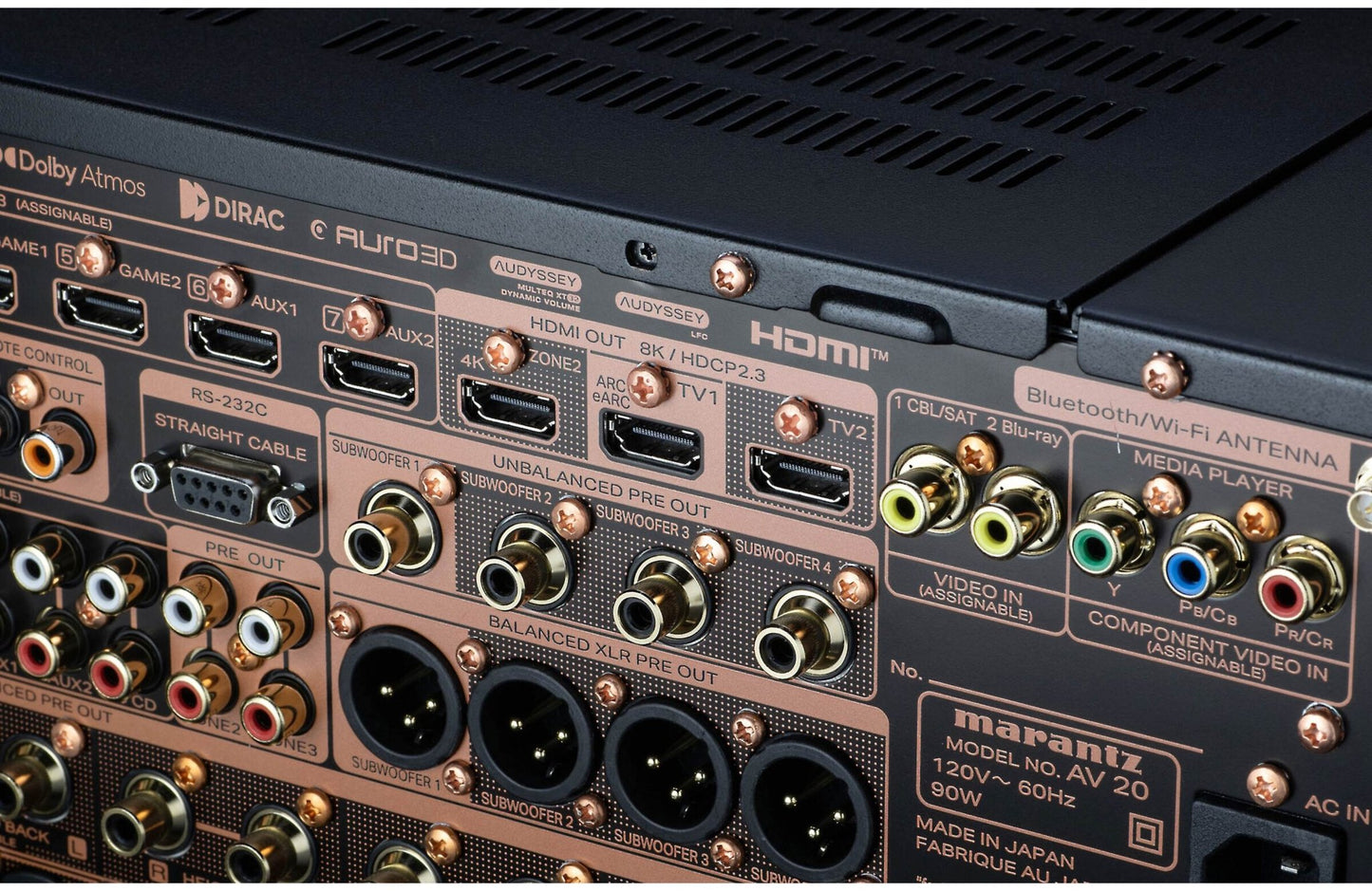 Marantz AV 20 Home Theater Preamp/processor with 13.4 - Channel Processing, Dolby Atmos, Apple AirPlay 2, Bluetooth, and HEOS Built - in - electronicsexpo.com - Amplifiers / Pre - Amps