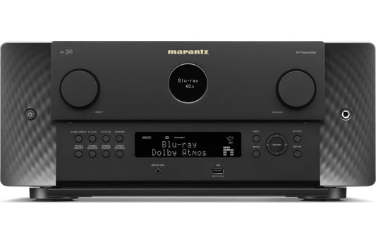Marantz AV 30 Home Theater Preamp/Processor with 11.4-Channel Processing, Dolby Atmos, Apple AirPlay 2, Bluetooth, and Powered by HEOS Streaming - electronicsexpo.com-Amplifiers / Pre-Amps