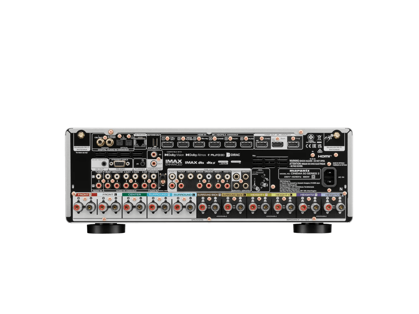 Marantz Cinema 50 S2 9.4-Channel 8K Home Theater Receiver - electronicsexpo.com-Home Theater Receivers