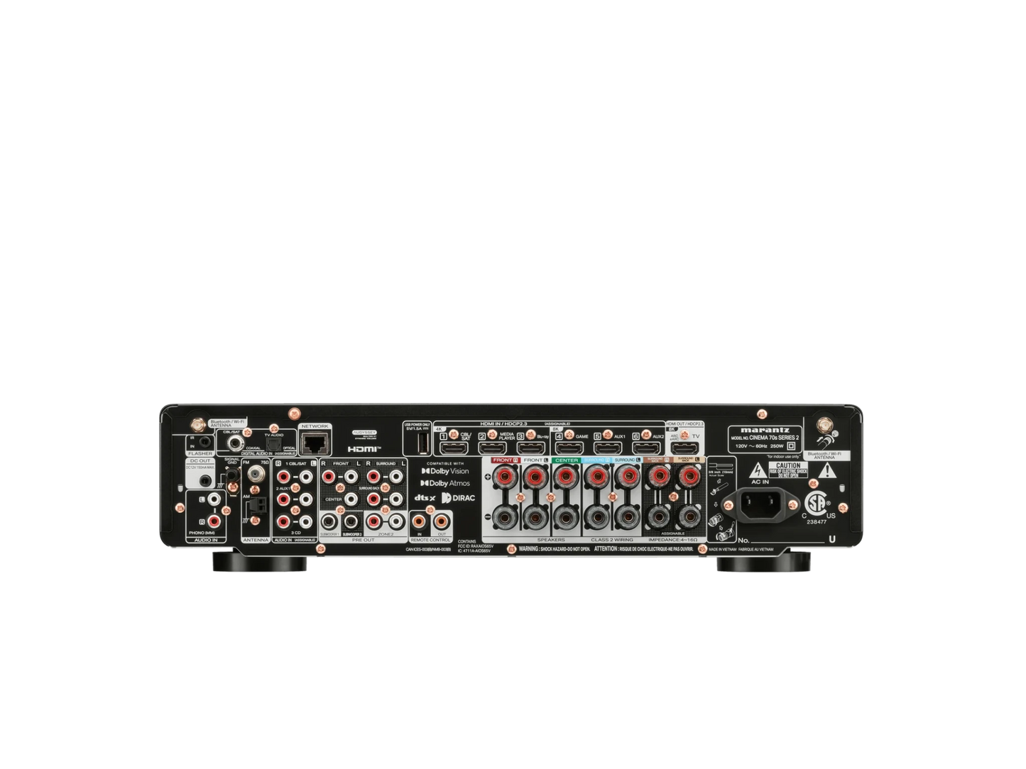 Marantz Cinema 70 2S Slimline 7.2-Channel 8K Home Theater Receiver - electronicsexpo.com-Home Theater Receivers
