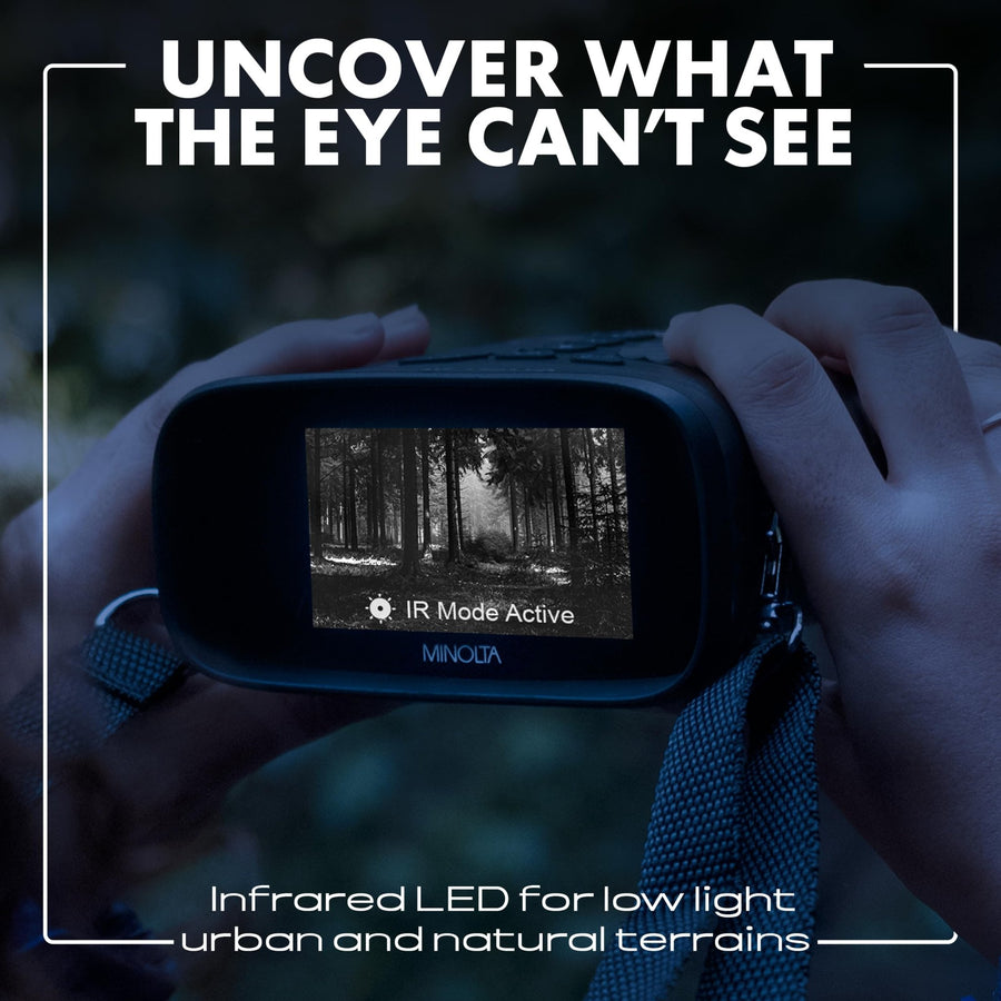 Minolta 10x25 Digital Night Vision Monocular with Built - in 4K HD Video Camera - electronicsexpo.com - Cameras