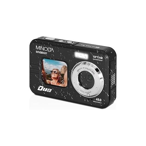 Minolta 48 Mega Pixels Underwater Digital Camera with Autofocus, 5K Video & Dual LCD - electronicsexpo.com - Cameras