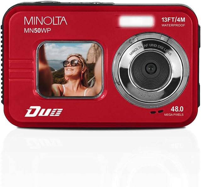 Minolta 48 Mega Pixels Underwater Digital Camera with Autofocus, 5K Video & Dual LCD - electronicsexpo.com - Cameras