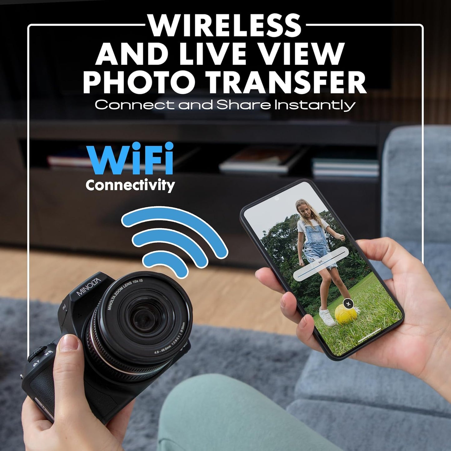 Minolta 64 Mega Pixels Auto Focus Digital Camera with 10x Optical Zoom, 4K Ultra HD Video and Macro Shooting - electronicsexpo.com - Cameras