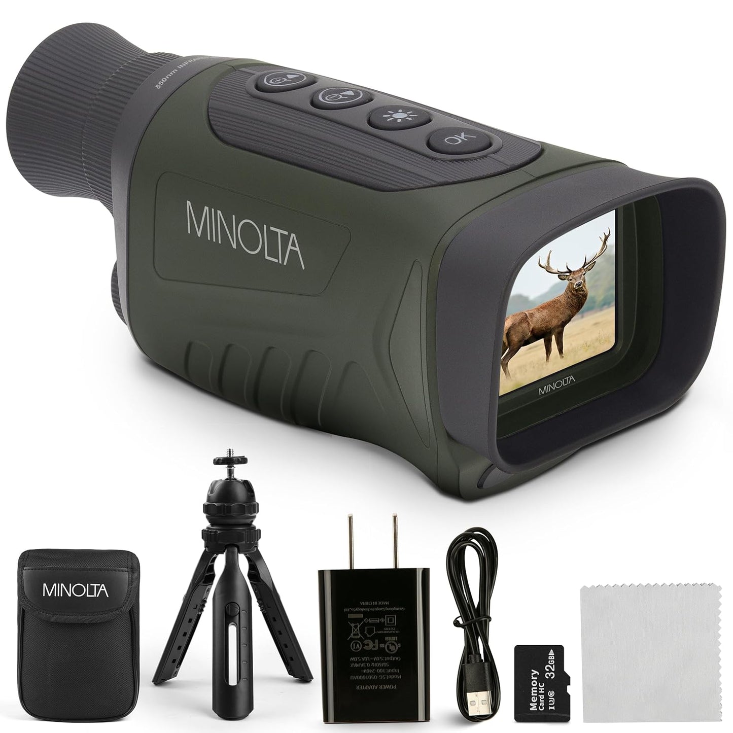 Minolta 6x25 Digital Night Vision Monocular with Built - in 4K HD Video Camera - electronicsexpo.com - Cameras