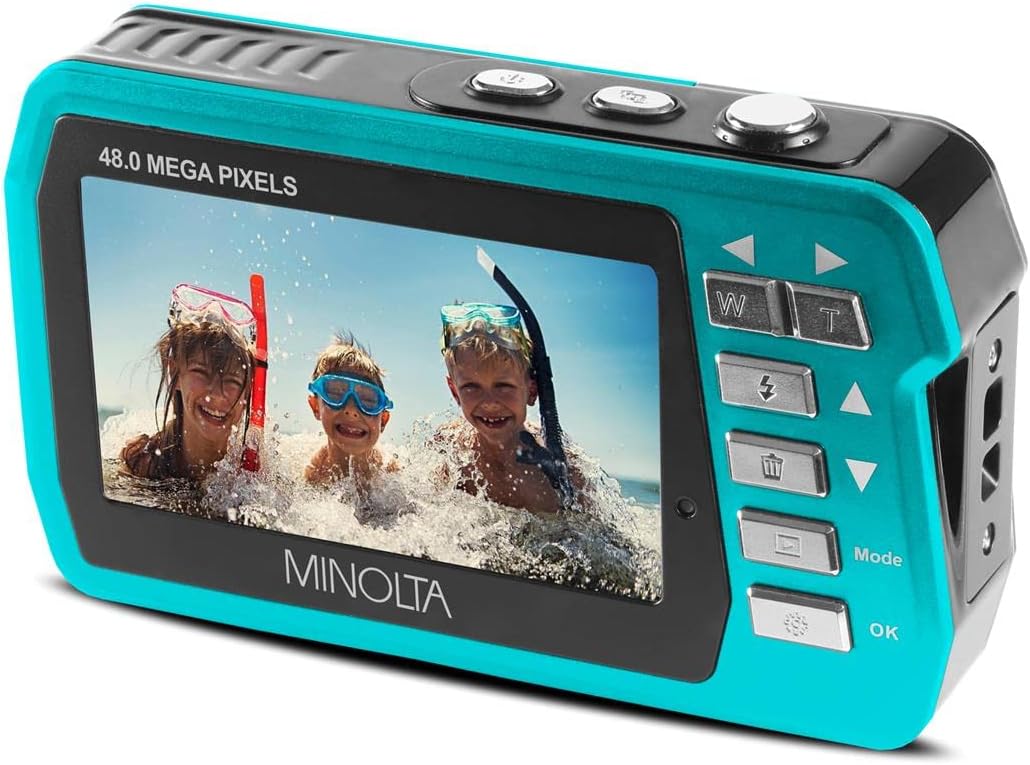Minolta MN40WP Waterproof Dual - Screen Digital Camera - electronicsexpo.com - Cameras