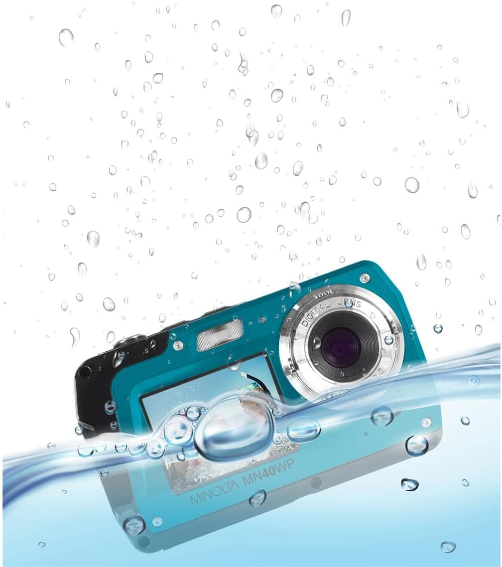 Minolta MN40WP Waterproof Dual - Screen Digital Camera - electronicsexpo.com - Cameras