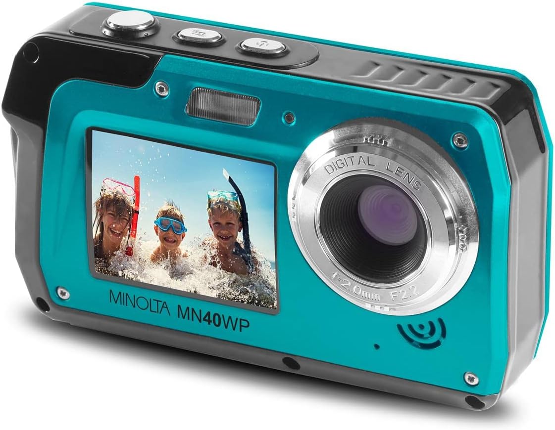 Minolta MN40WP Waterproof Dual - Screen Digital Camera - electronicsexpo.com - Cameras