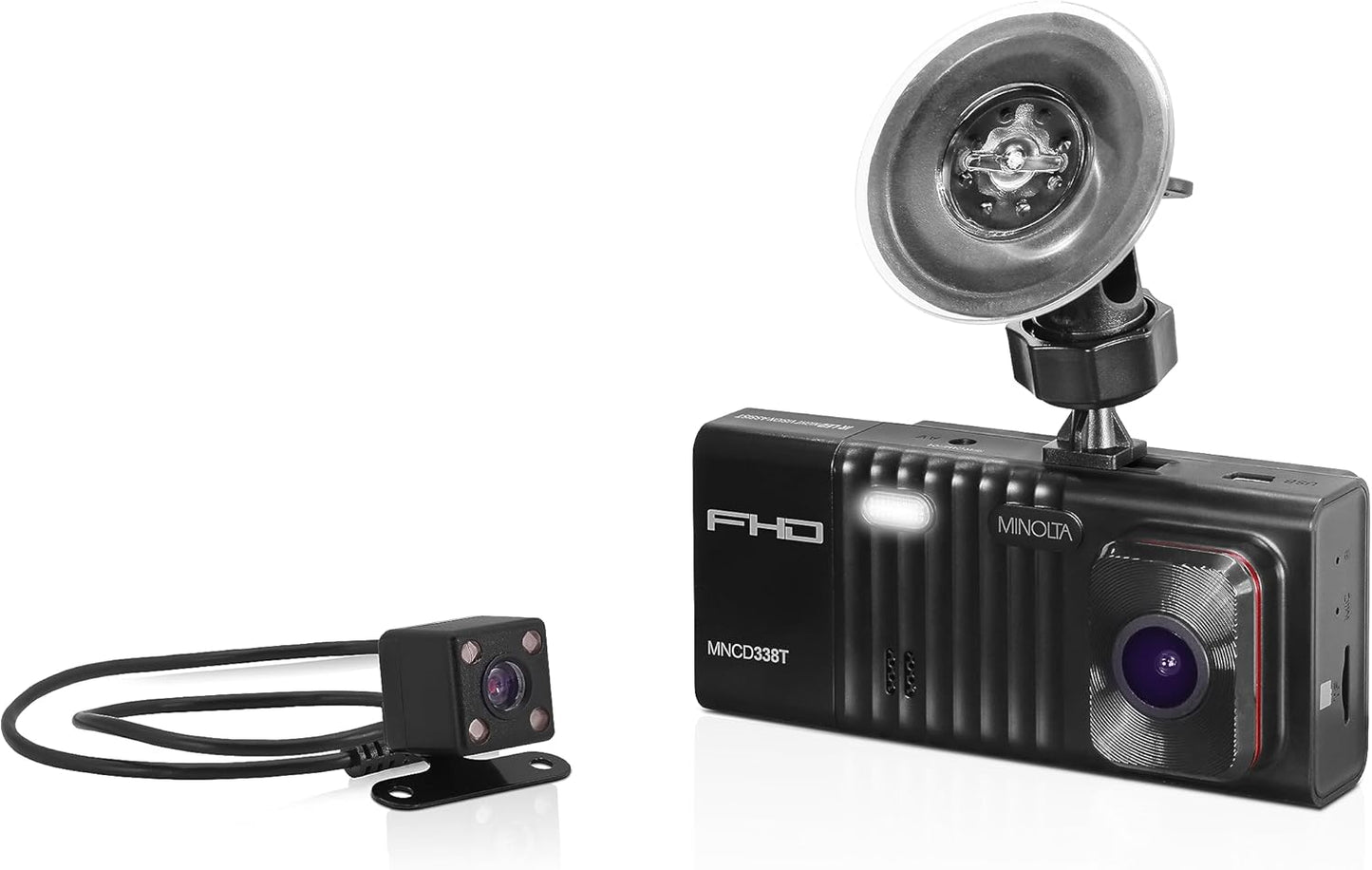 Minolta MNCD338T 3 - Channel 1080P Dash Camera with 3.0" LCD Rear Camera - electronicsexpo.com - Dash Camera