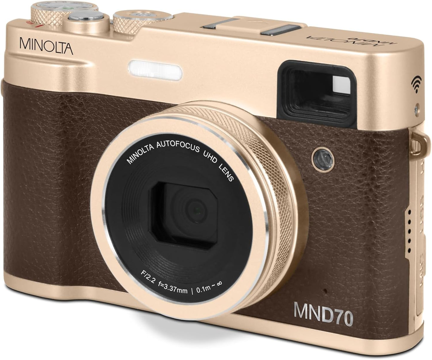 Minolta MND70 Retro 48 MP Autofocus Digital Camera with 5K Ultra HD Video, Rear Selfie Lens & WiFi - electronicsexpo.com - Cameras