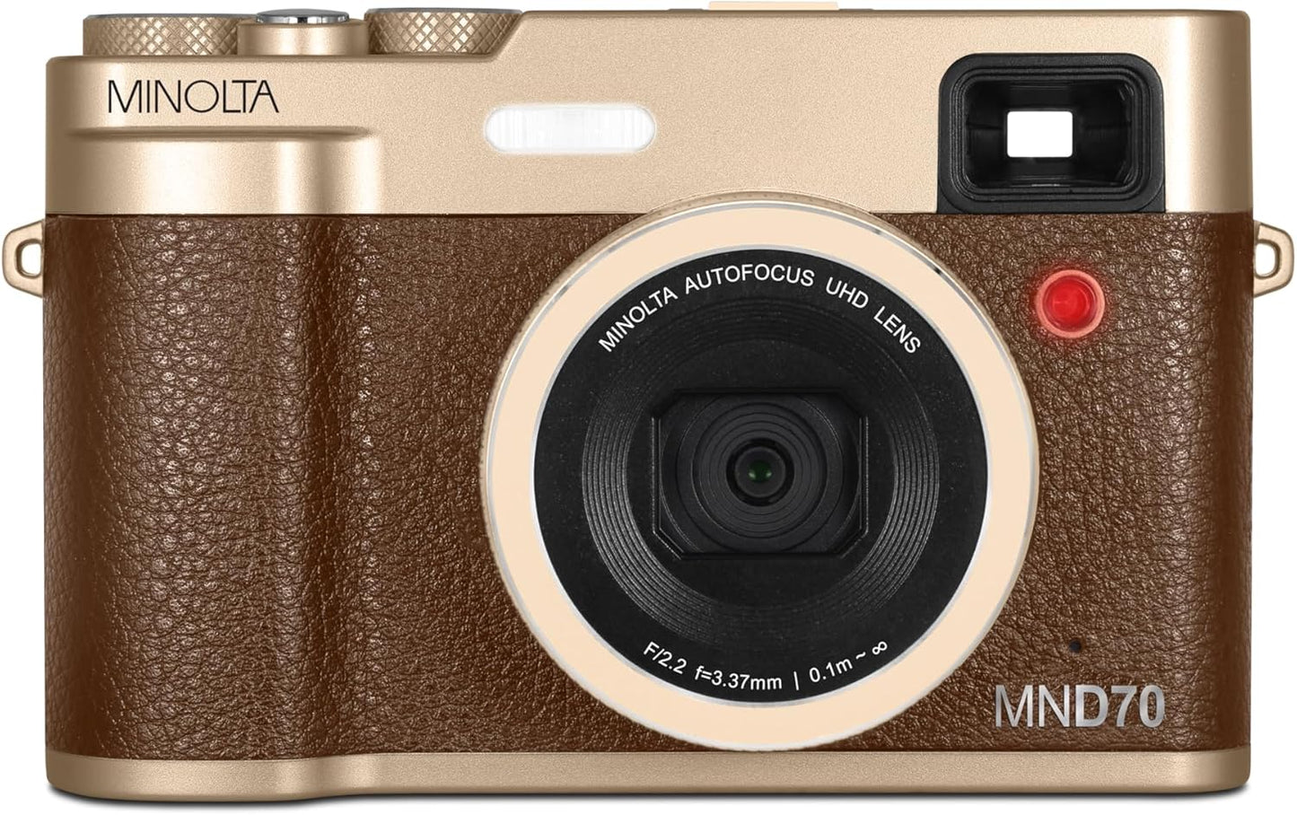 Minolta MND70 Retro 48 MP Autofocus Digital Camera with 5K Ultra HD Video, Rear Selfie Lens & WiFi - electronicsexpo.com - Cameras