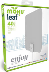Mohu Leaf Ultra - Thin Indoor TV Antenna, UHF VHF, 40 - Mile Range, Multi - Directional, 4K UHD, NEXTGEN TV (12ft Cable) - electronicsexpo.com - TV Antennas