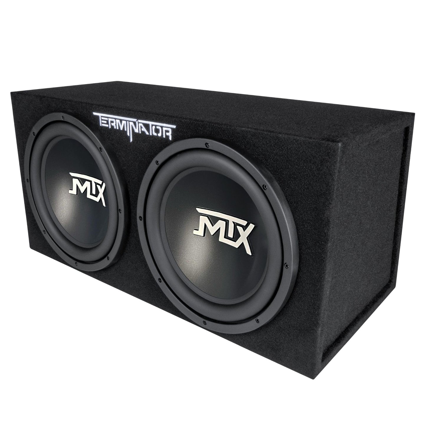 MTX Dual 12" Subwoofers with Loaded Enclosure, 1200W Max Power, 400W RMS, Terminator - electronicsexpo.com - Car Subwoofers
