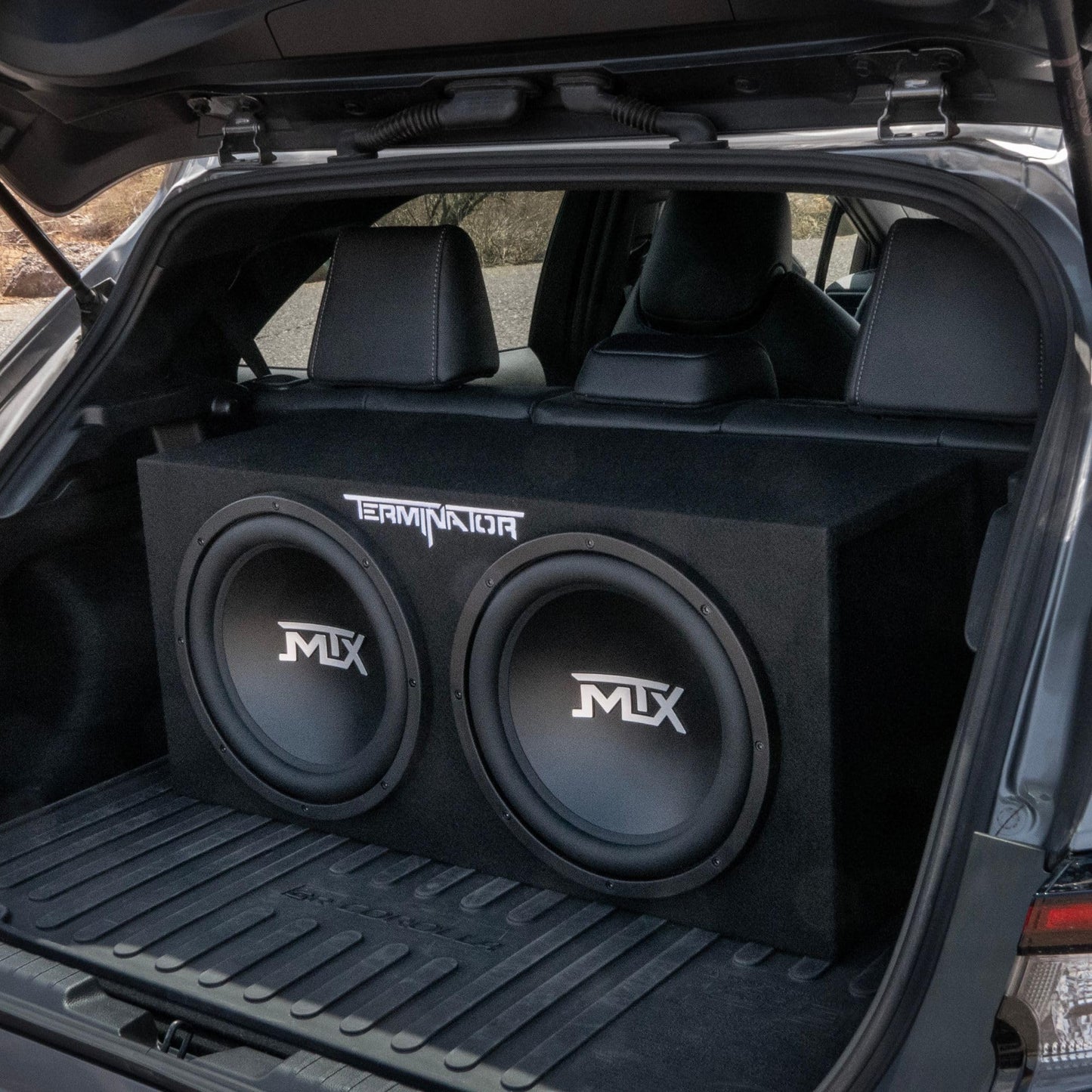 MTX Dual 12" Subwoofers with Loaded Enclosure, 1200W Max Power, 400W RMS, Terminator - electronicsexpo.com - Car Subwoofers