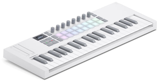 Novation Launchkey Mini 37 MK4 USB MIDI Keyboard Controller (White, 37 Mini Keys) - electronicsexpo.com-Portable Keyboards