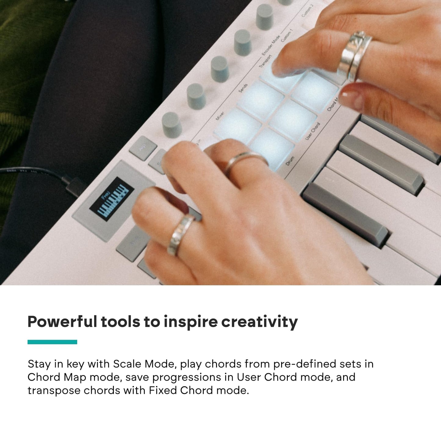 Novation Launchkey Mini 37 MK4 USB MIDI Keyboard Controller (White, 37 Mini Keys) - electronicsexpo.com-Portable Keyboards