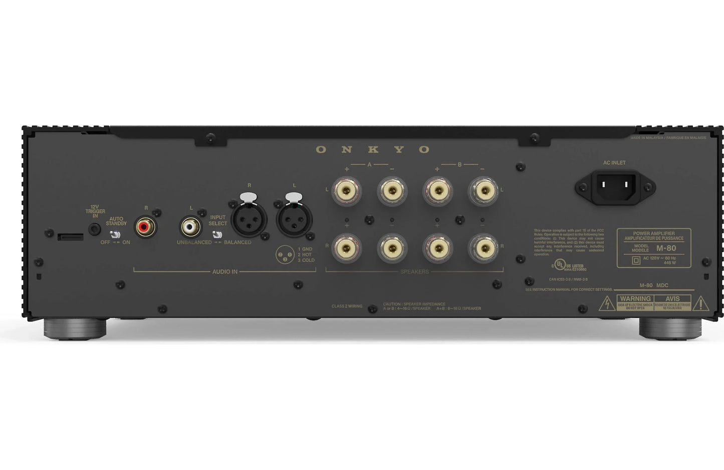 Onkyo Icon M-80 Stereo Power Amplifier - electronicsexpo.com-Amplifiers / Pre-Amps