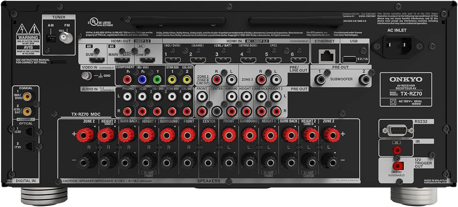 Onkyo TX-RZ70 11.2-Channel Home Theater Receiver (Open Box)