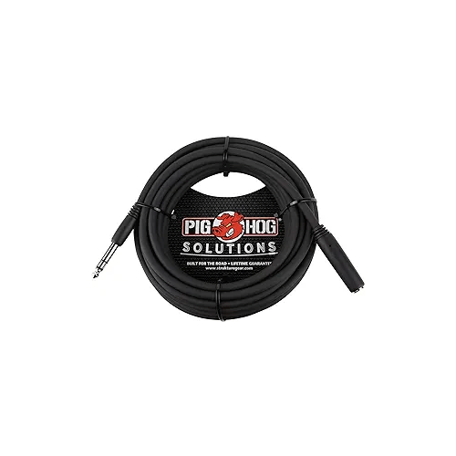 Pig Hog PHX14 - 25 1/4" TRSF to 1/4" TRSM Headphone Extension Cable (25ft) - electronicsexpo.com - Pro Audio Accessories