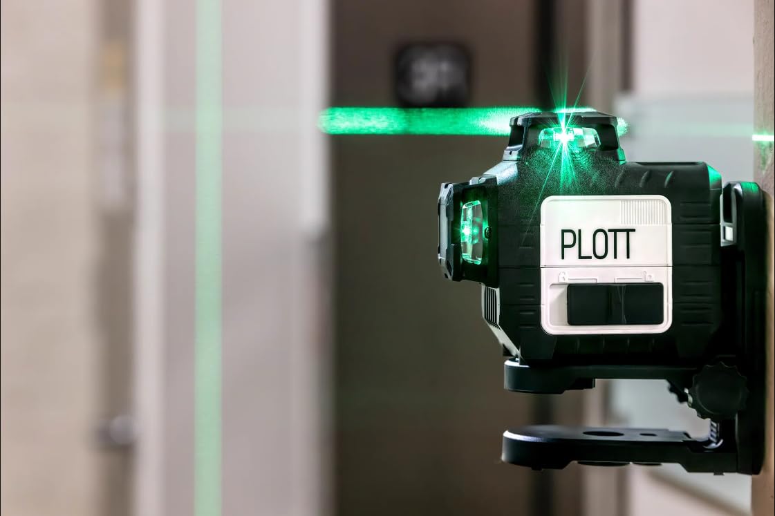 Plott PLL 30-G 3x360 Green Laser Level – ±1/9" Accuracy, 100ft Range & USB-C Power - electronicsexpo.com-Mapping & Measuring Wheels