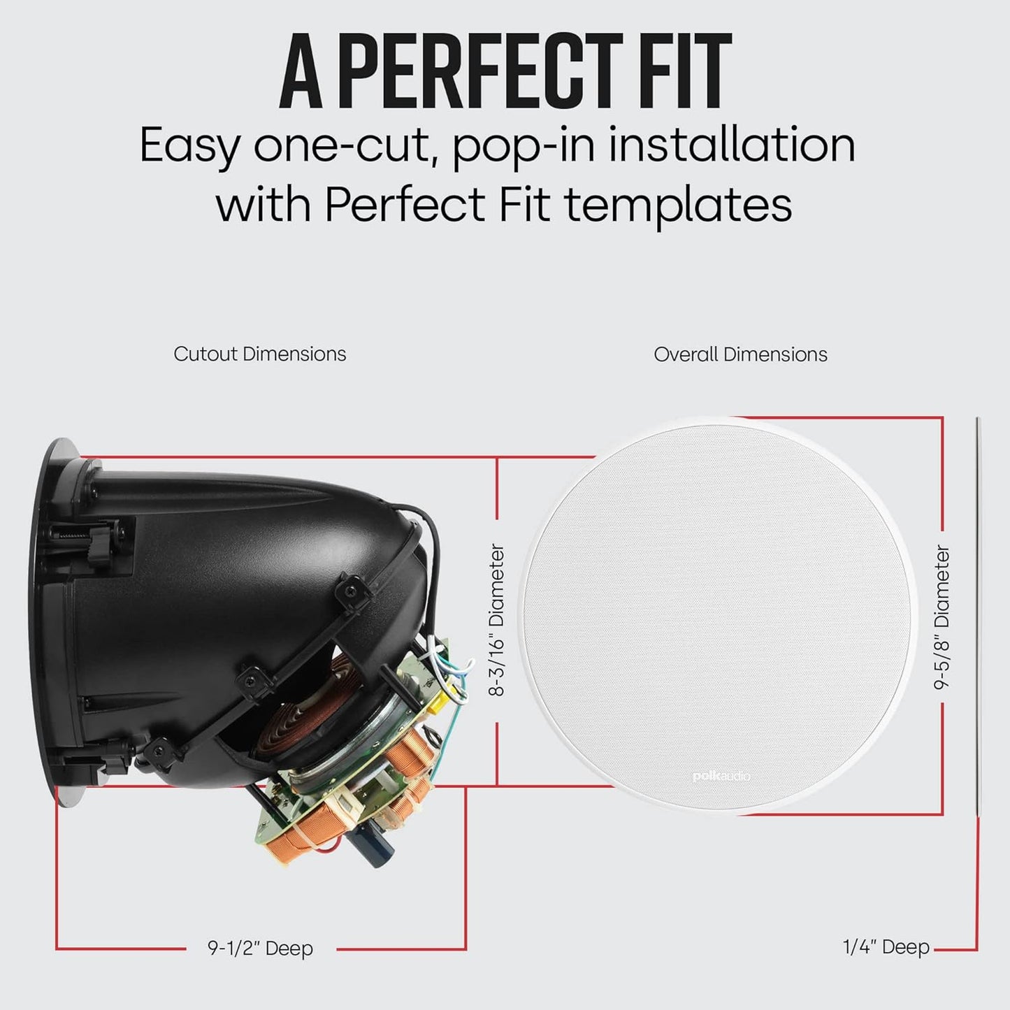 Polk Audio 90 - RT In - Ceiling Speaker (Each) - electronicsexpo.com - In Ceiling In Wall Speakers