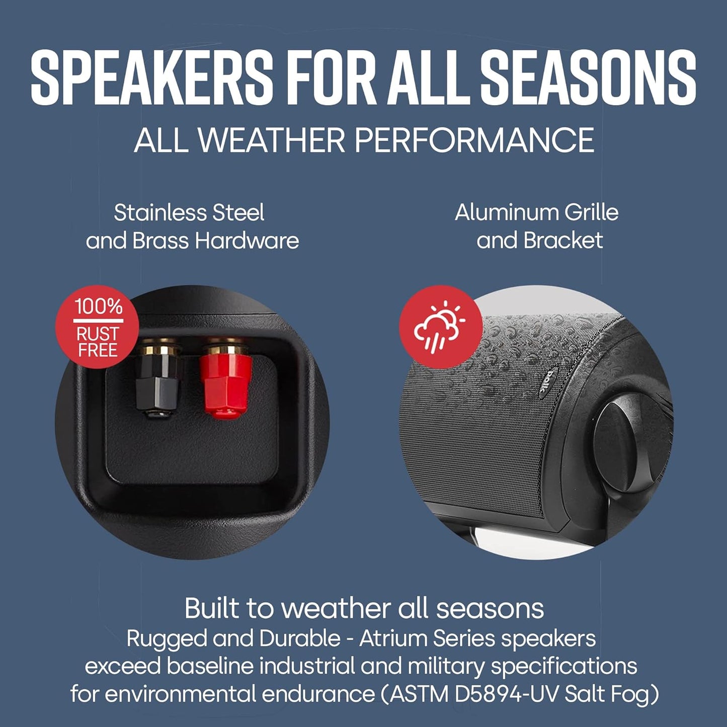 Polk Audio Atrium6 All - Weather Indoor/Outdoor Speakers (4 Speaker Bundle) - electronicsexpo.com - Outdoor Speakers