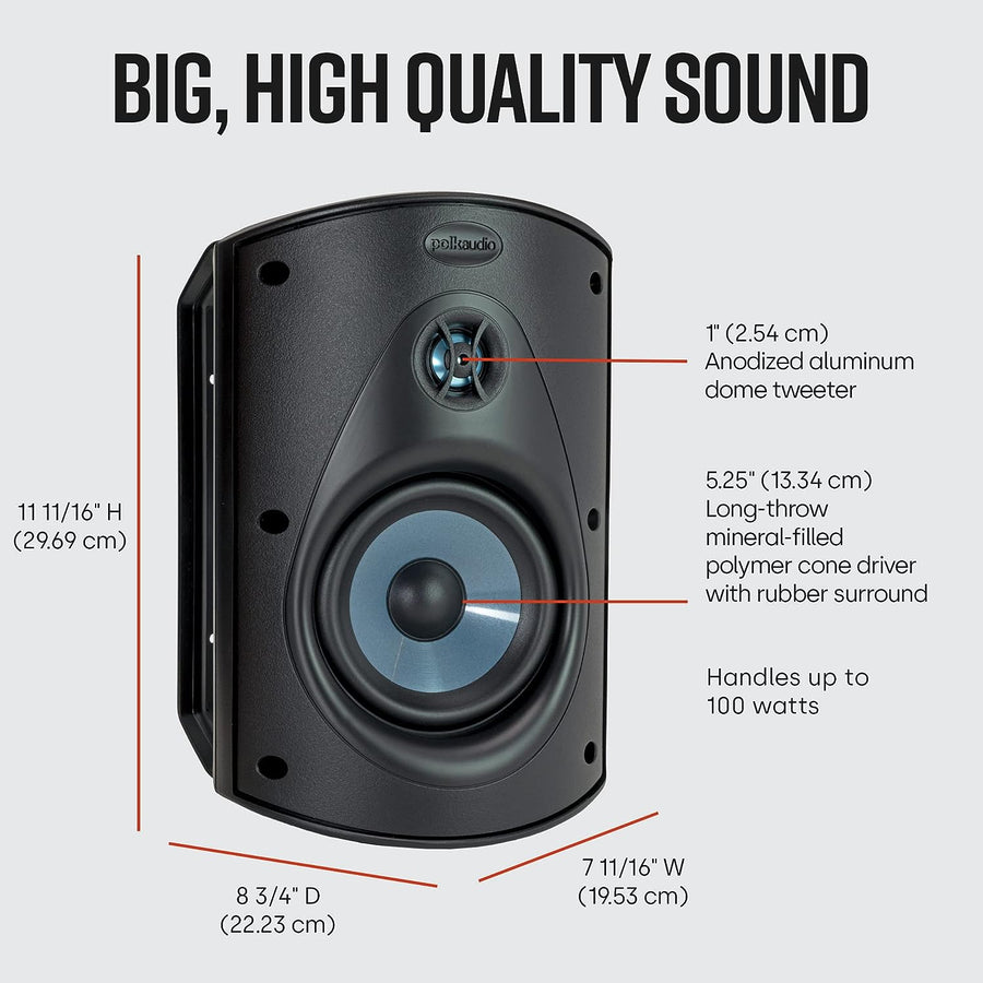 Polk Audio Atrium6 All - weather Indoor/Outdoor Speakers (8 Speaker Bundle) - electronicsexpo.com - Outdoor Speakers