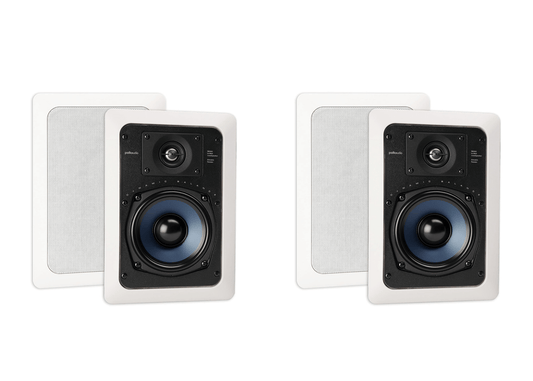 Polk Audio RC55i 2 - way Premium In - Wall - Speakers ( 4 Speakers - 2 Pairs) | Perfect for Damp and Humid Indoor/Outdoor Placement | Set of 4 Speakers (White, Paintable - Grille) - electronicsexpo.com - In Ceiling In Wall Speakers