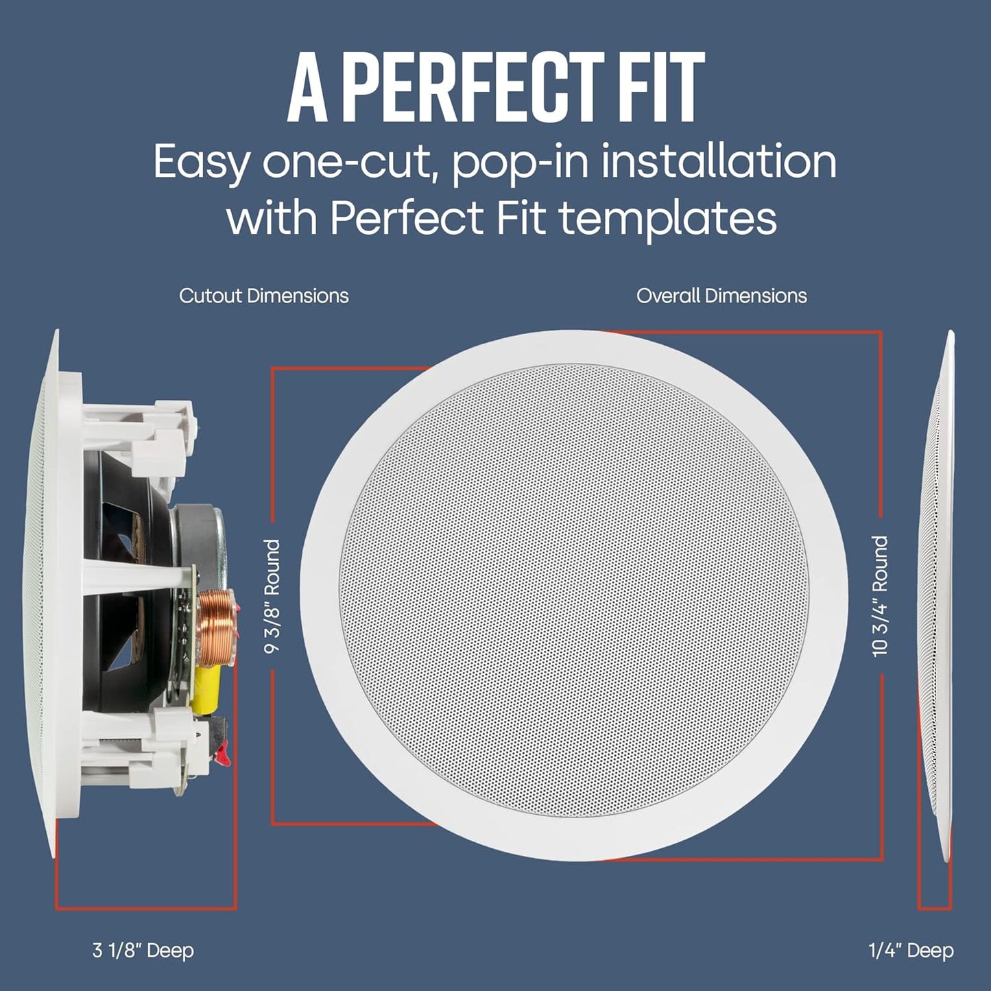 Polk Audio RC80i In - Ceiling Speakers Pair (Certified Refurbished) - electronicsexpo.com - In Ceiling In Wall Speakers