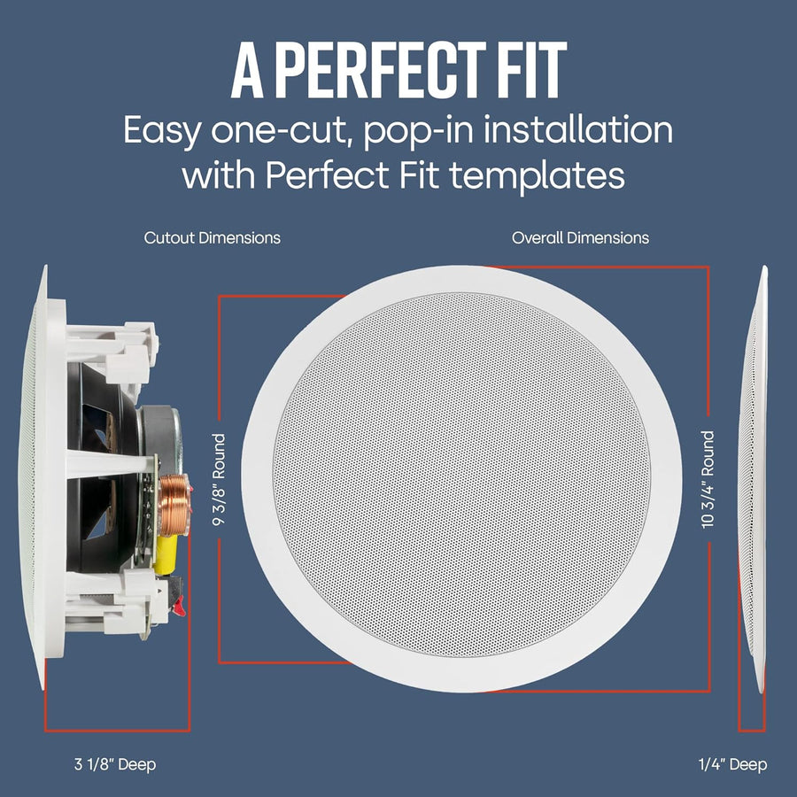 Polk Audio RC80i In - Ceiling Speakers Pair (Certified Refurbished) - electronicsexpo.com - In Ceiling In Wall Speakers
