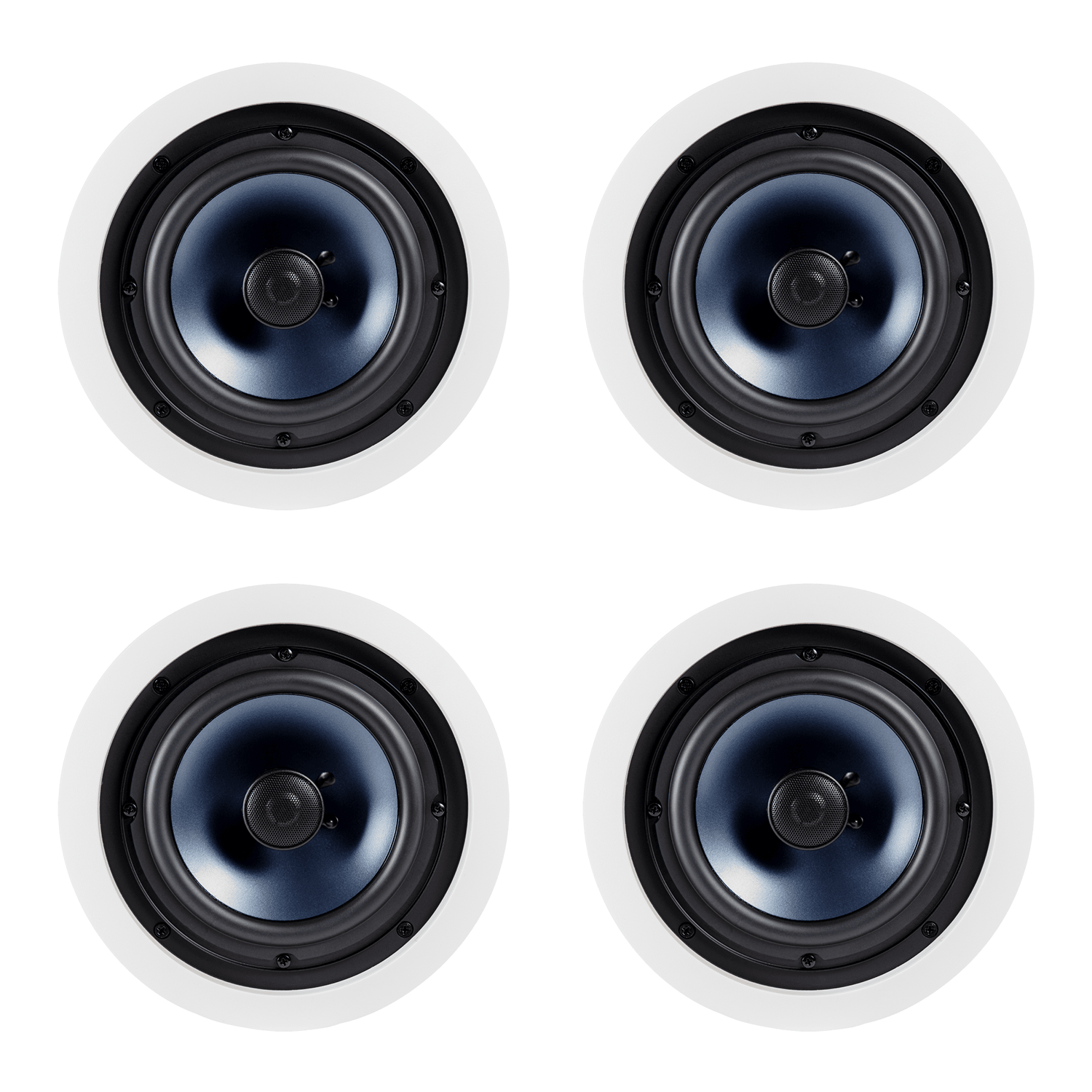 Polk Audio RC80i Round 8" Two - Way In - Wall/Ceiling Speakers (4 Speaker Bundle) - electronicsexpo.com - In Ceiling In Wall Speakers
