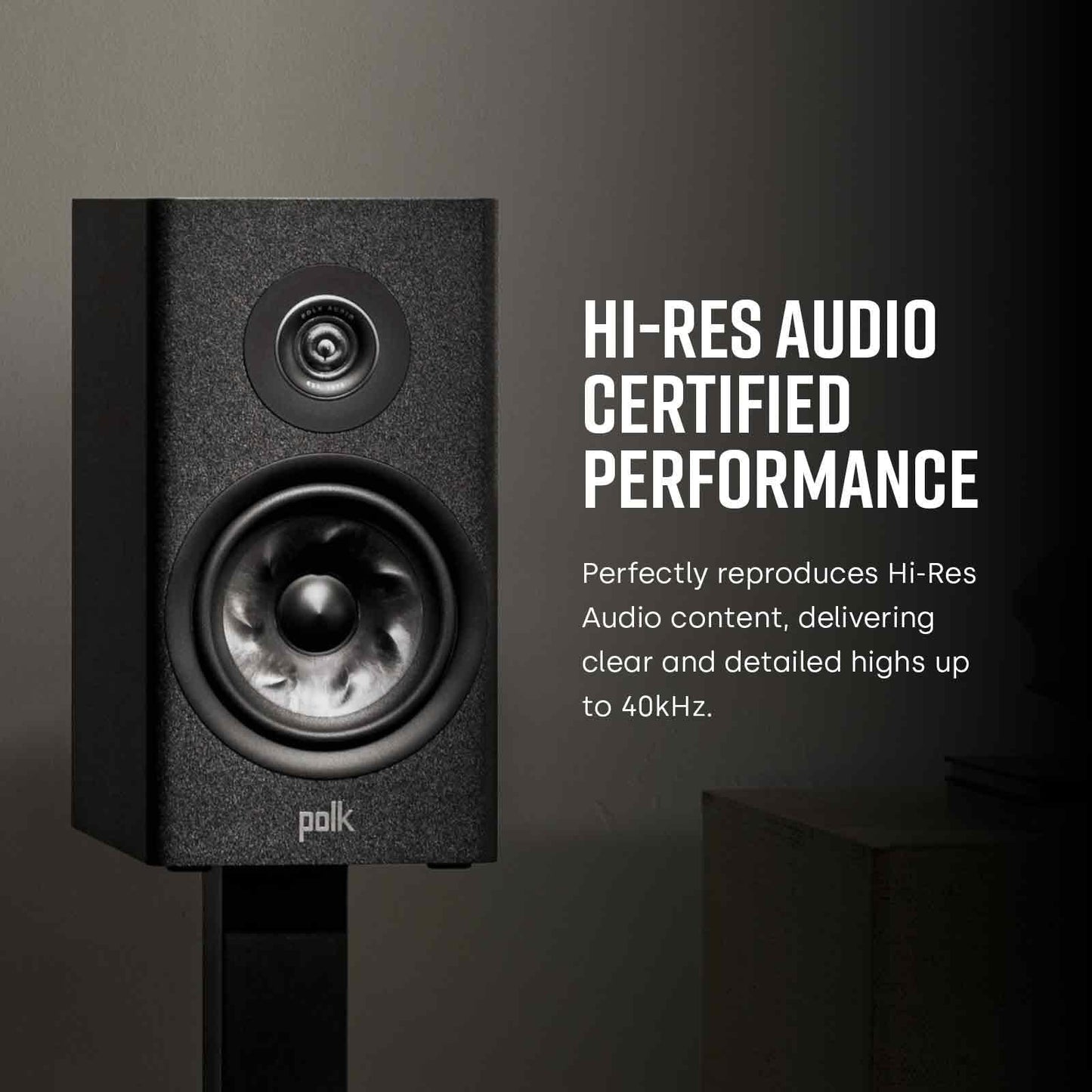 Polk Audio Reserve R200 Large Bookshelf Speaker for Dynamic, Detailed Home Theater Audio, 1" Pinnacle Ring Tweeter & 6.5" Turbine Cone Woofer, Dolby Atmos & IMAX Enhanced, Wall Mountable, Black - electronicsexpo.com - Misc