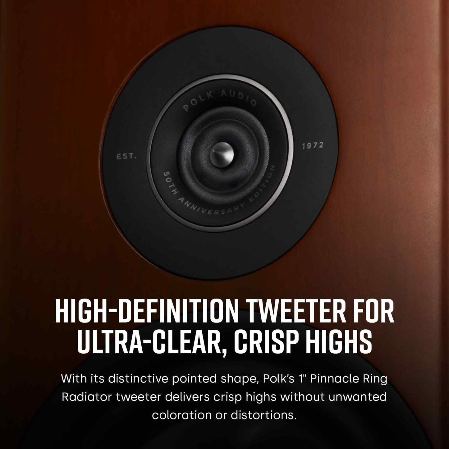 Polk Audio Reserve R200 Large Bookshelf Speaker for Dynamic, Detailed Home Theater Audio, 1" Pinnacle Ring Tweeter & 6.5" Turbine Cone Woofer, Dolby Atmos & IMAX Enhanced, Wall Mountable, Black - electronicsexpo.com - Misc